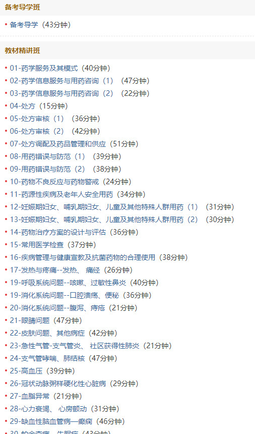 2025年执业药师考试精讲资料_执业药师考试讲解视频_2020执业药师讲解视频