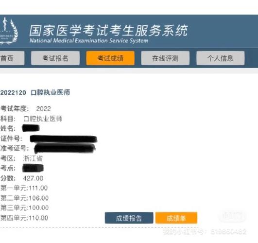 口腔执业医师资格考试成绩_口腔执业医师考试成绩单15_口腔执业医师成绩报告