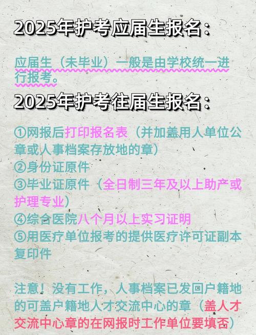 护士报名考试材料2025年_护士资格考试报名资料_护士考试2025报名材料